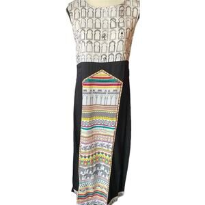 W Women’s Boho Hippie Free Spirit Black Maxi Dress Size 8